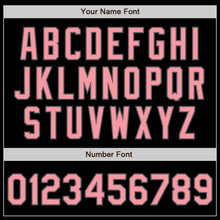 Load image into Gallery viewer, Custom Black Medium Pink-Steel Gray Authentic Baseball Jersey
