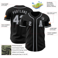 Load image into Gallery viewer, Custom Black Gray Authentic Baseball Jersey
