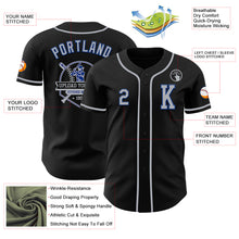 Load image into Gallery viewer, Custom Black Gray-Royal Authentic Baseball Jersey

