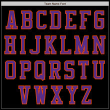 Load image into Gallery viewer, Custom Black Orange-Purple Authentic Baseball Jersey
