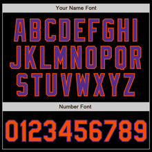Load image into Gallery viewer, Custom Black Orange-Purple Authentic Baseball Jersey
