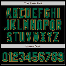 Load image into Gallery viewer, Custom Black Kelly Green-Old Gold Authentic Baseball Jersey
