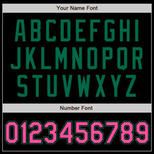 Load image into Gallery viewer, Custom Black Pink-Kelly Green Authentic Baseball Jersey

