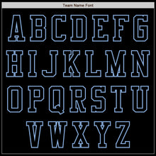 Load image into Gallery viewer, Custom Black Light Blue Authentic Baseball Jersey
