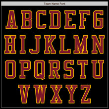 Load image into Gallery viewer, Custom Black Crimson-Gold Authentic Baseball Jersey
