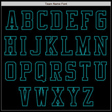 Load image into Gallery viewer, Custom Black Teal Authentic Baseball Jersey
