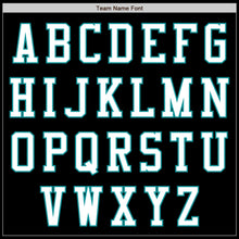 Load image into Gallery viewer, Custom Black White-Teal Authentic Baseball Jersey
