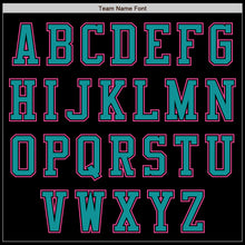 Load image into Gallery viewer, Custom Black Pink-Teal Authentic Baseball Jersey
