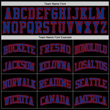 Load image into Gallery viewer, Custom Black Royal-Red Authentic Throwback Basketball Jersey

