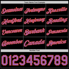 Load image into Gallery viewer, Custom Black Medium Purple-Orange Authentic Basketball Jersey
