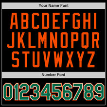 Load image into Gallery viewer, Custom Black Kelly Green White-Orange Authentic Basketball Jersey
