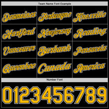 Load image into Gallery viewer, Custom Black Gold-White Authentic Basketball Jersey
