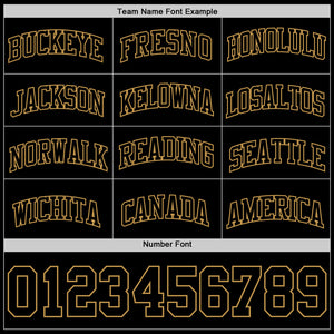 Custom Black Old Gold Authentic Basketball Jersey