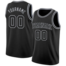 Load image into Gallery viewer, Custom Black Gray Authentic Basketball Jersey
