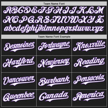 Load image into Gallery viewer, Custom Black Purple-White Authentic Baseball Jersey
