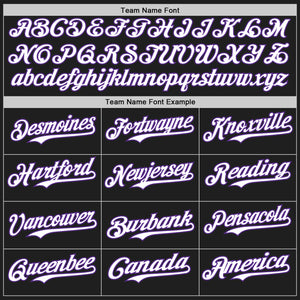 Custom Black Purple-White Authentic Baseball Jersey