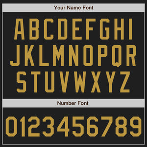 Custom Black Old Gold Authentic Baseball Jersey
