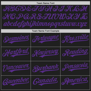 Custom Black Purple Authentic Baseball Jersey