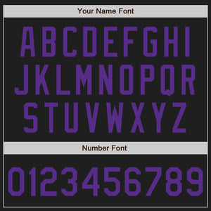 Custom Black Purple Authentic Baseball Jersey
