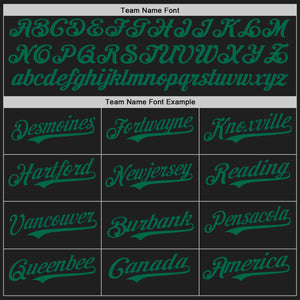 Custom Black Kelly Green Authentic Baseball Jersey