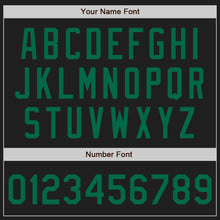 Load image into Gallery viewer, Custom Black Kelly Green Authentic Baseball Jersey

