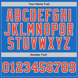 Custom Blue Orange-White Authentic Throwback Basketball Jersey