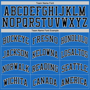 Custom Blue Black-White Authentic Throwback Basketball Jersey