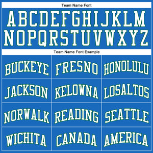 Custom Blue White-Kelly Green Authentic Throwback Basketball Jersey