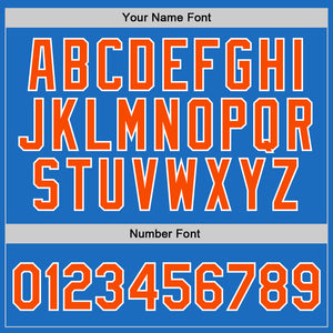 Custom Blue Orange-White Authentic Throwback Basketball Jersey