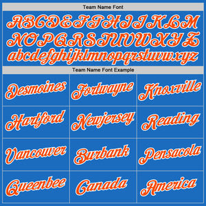 Custom Blue Orange-White Authentic Throwback Basketball Jersey