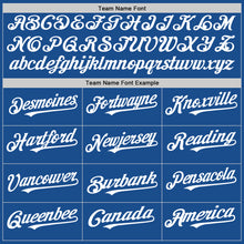 Load image into Gallery viewer, Custom Blue White Mesh Authentic Throwback Baseball Jersey
