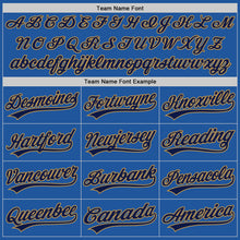 Load image into Gallery viewer, Custom Blue Navy-Old Gold Authentic Throwback Baseball Jersey

