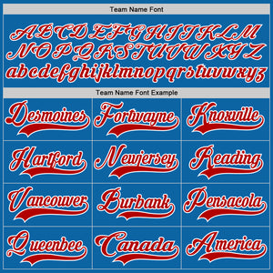 Custom Blue Red-White Hockey Jersey
