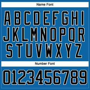 Custom Blue Black-White Hockey Jersey