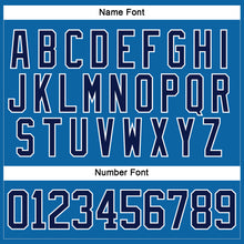 Load image into Gallery viewer, Custom Blue Navy-White Hockey Jersey
