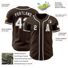 Load image into Gallery viewer, Custom Brown White Authentic Baseball Jersey
