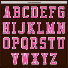 Load image into Gallery viewer, Custom Brown Pink-White Authentic Baseball Jersey
