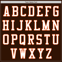 Load image into Gallery viewer, Custom Brown White-Orange Authentic Baseball Jersey
