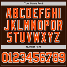 Load image into Gallery viewer, Custom Brown Orange-White Authentic Basketball Jersey
