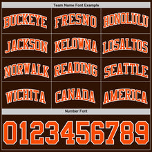 Load image into Gallery viewer, Custom Brown Orange-White Authentic Basketball Jersey
