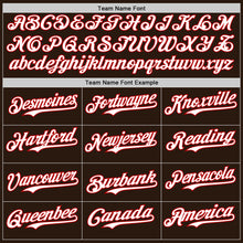 Load image into Gallery viewer, Custom Brown White-Red Authentic Baseball Jersey
