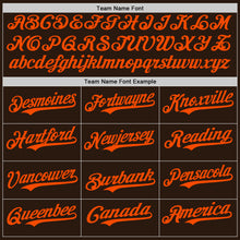 Load image into Gallery viewer, Custom Brown Orange Authentic Baseball Jersey
