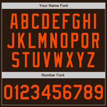 Load image into Gallery viewer, Custom Brown Orange Authentic Baseball Jersey
