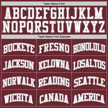 Load image into Gallery viewer, Custom Burgundy White-Gray Authentic Basketball Jersey
