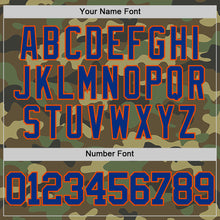 Load image into Gallery viewer, Custom Camo Royal-Orange Authentic Salute To Service Basketball Jersey

