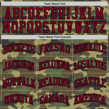 Load image into Gallery viewer, Custom Camo Maroon-Black Authentic Salute To Service Basketball Jersey
