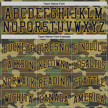 Load image into Gallery viewer, Custom Camo Navy-Gold Authentic Salute To Service Basketball Jersey

