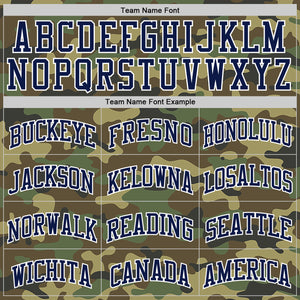 Custom Camo Navy-White Authentic Salute To Service Basketball Jersey