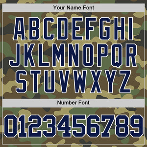 Custom Camo Navy-White Authentic Salute To Service Basketball Jersey