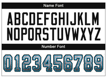 Load image into Gallery viewer, Custom White Black-Panther Blue Drift Fashion Football Jersey
